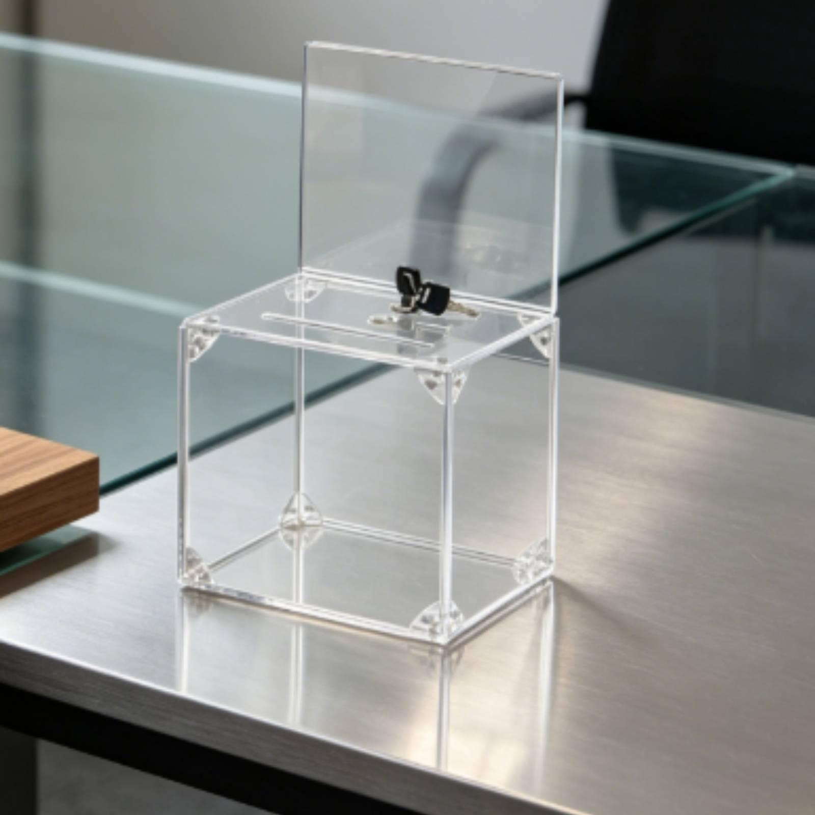 Acrylic Donation Box with Lock - đánh giá và giá Display Case Acrylic