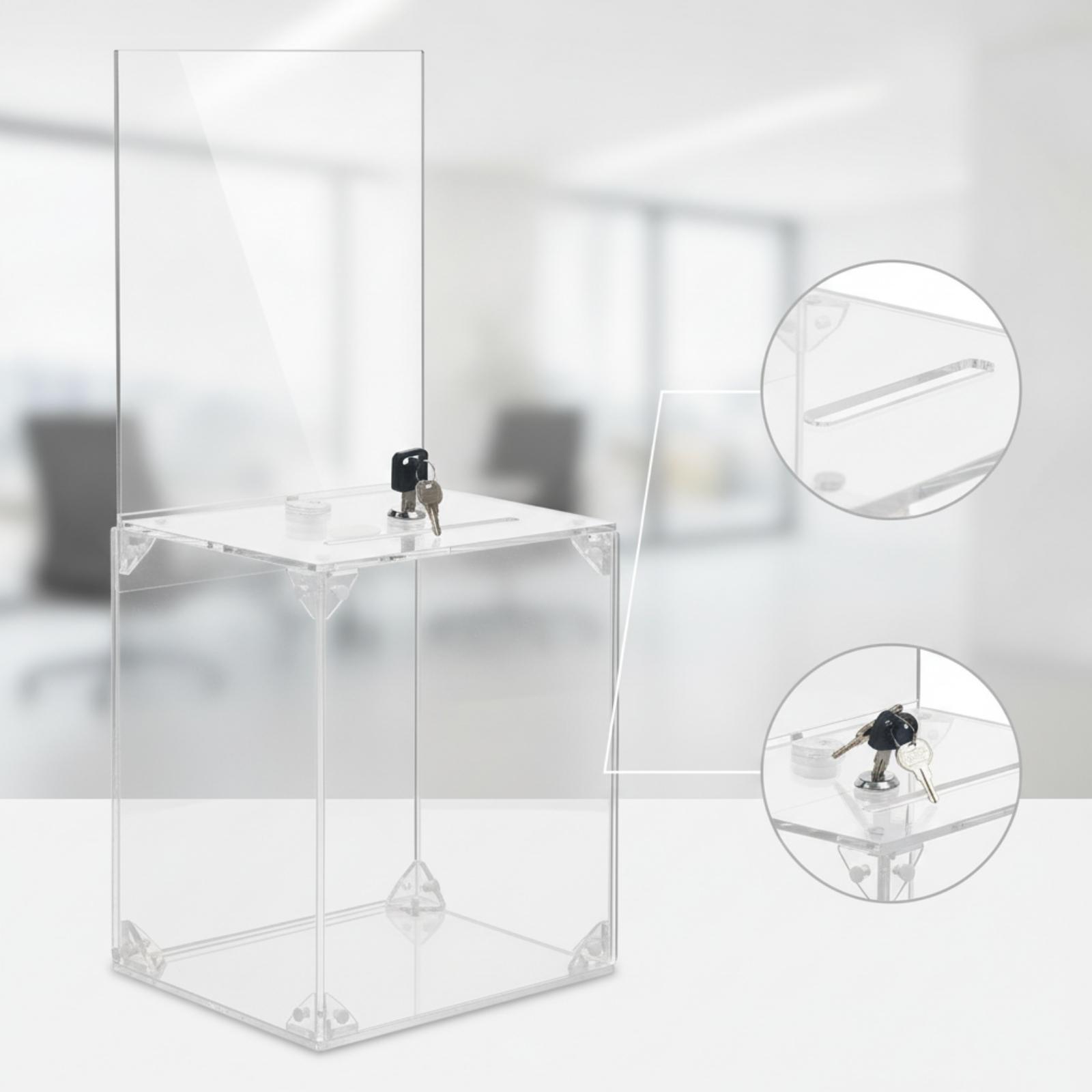 Acrylic Donation Box with Lock - đánh giá và giá Display Case Acrylic