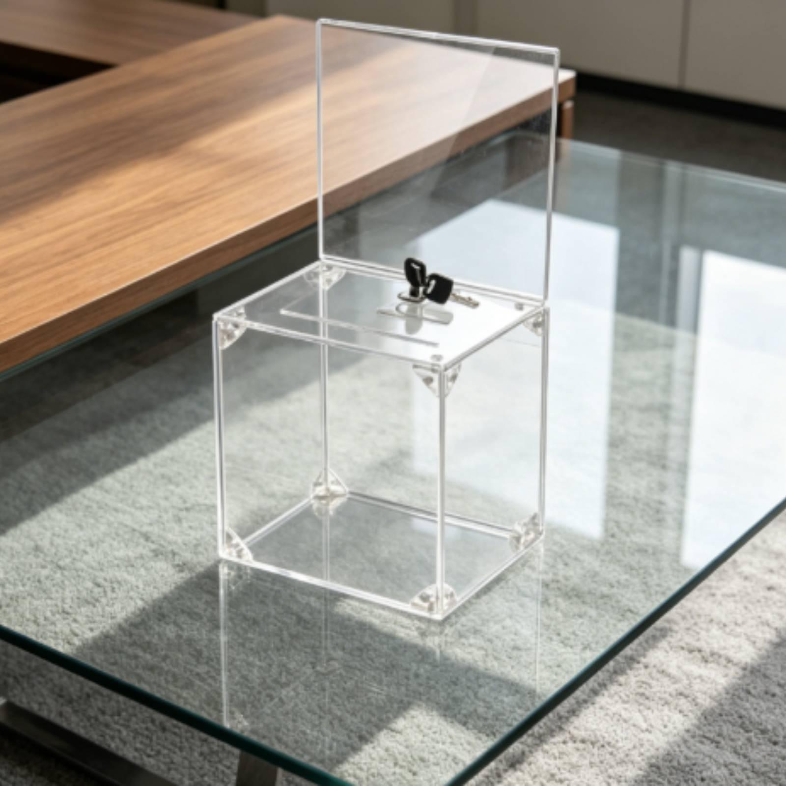 Acrylic Donation Box with Lock - đánh giá và giá Display Case Acrylic